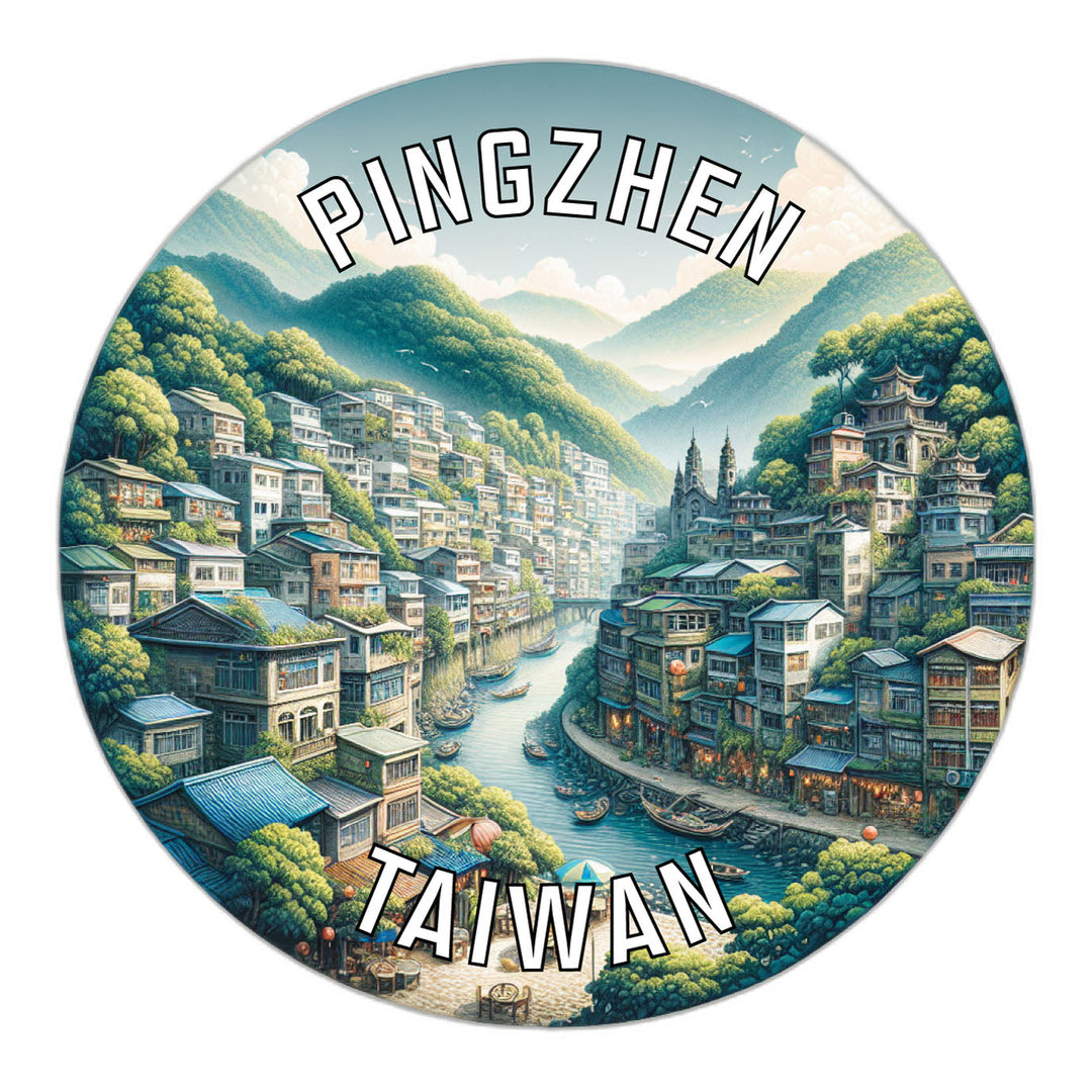 Pingzhen Taiwan Souvenir Die Cut Flat Magnet Image 1