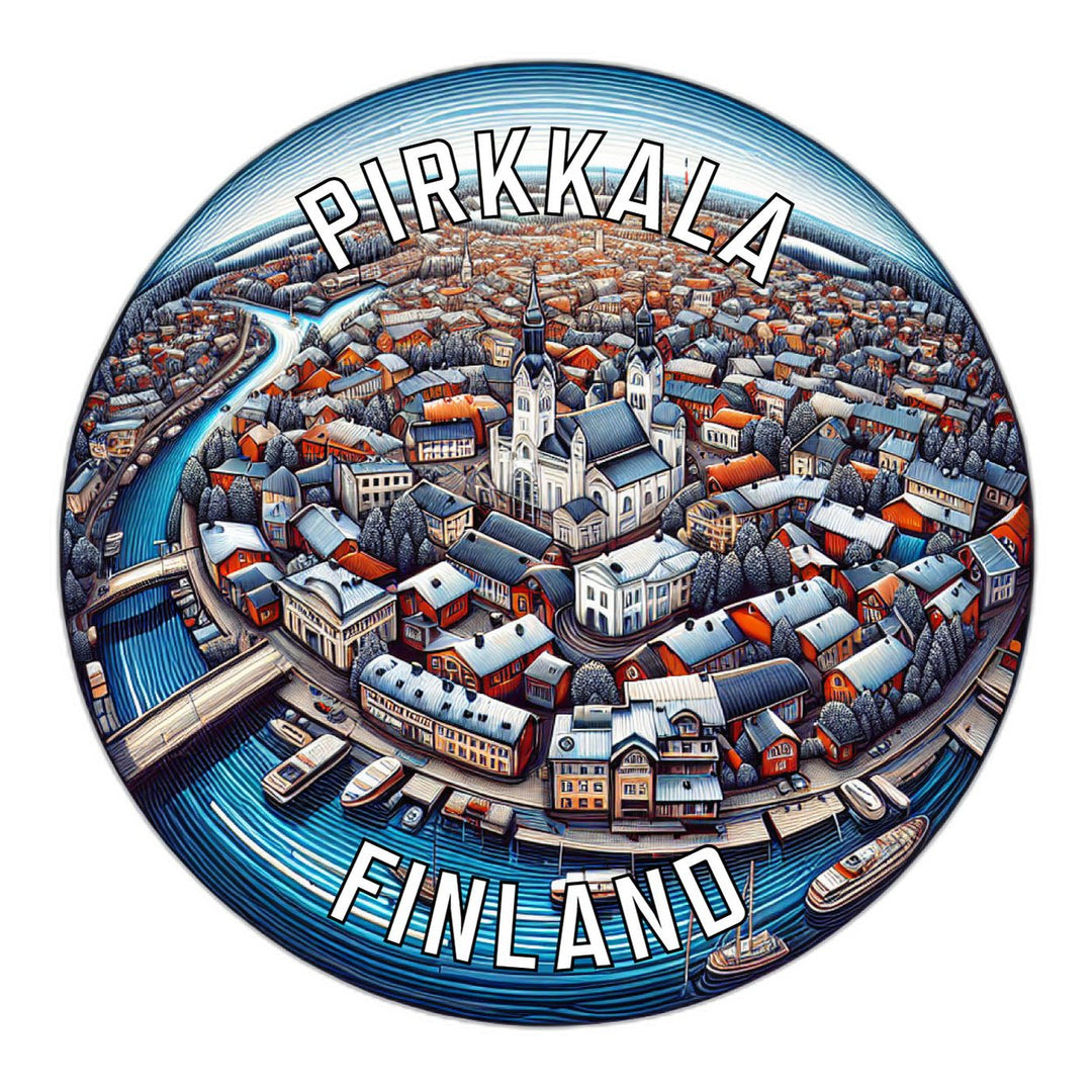 Pirkkala Finland Souvenir Die Cut Flat Magnet Image 1