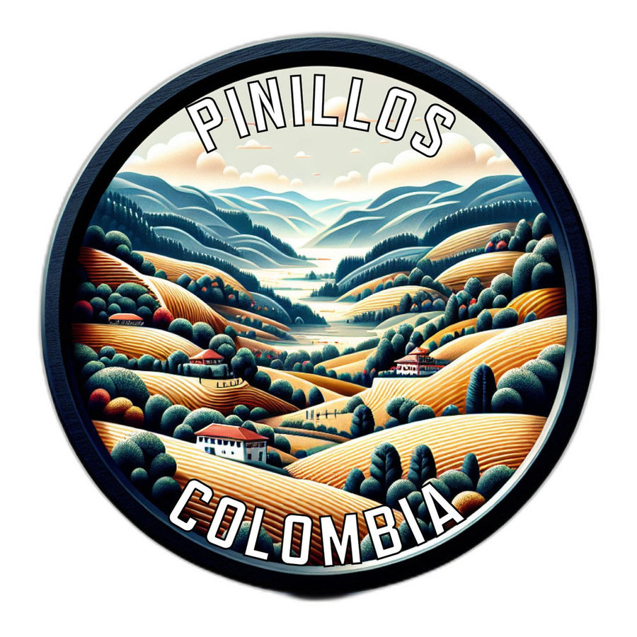 Pinillos Colombia Souvenir Die Cut Flat Magnet Image 1