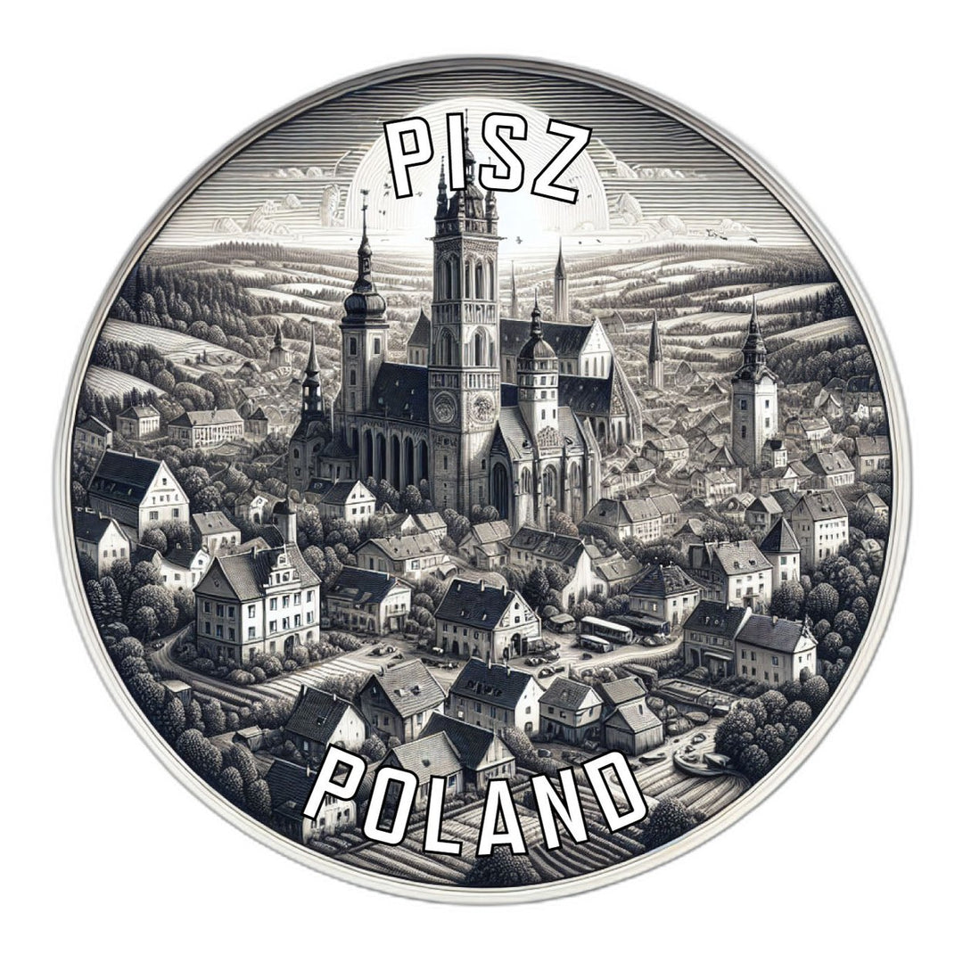 Pisz Poland Souvenir Die Cut Flat Magnet Image 1