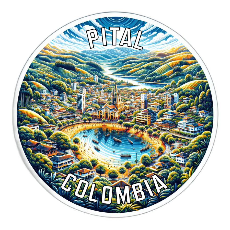 Pital Colombia Souvenir Die Cut Flat Magnet Image 1