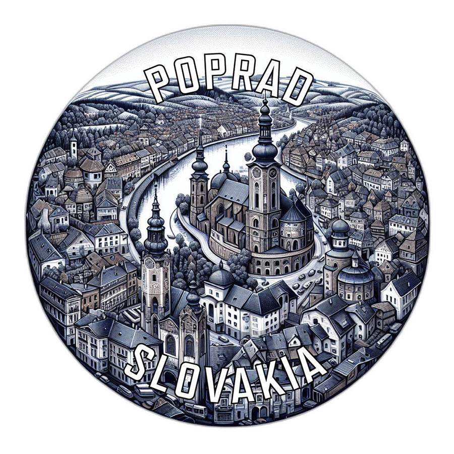 Poprad Slovakia Souvenir Die Cut Flat Magnet Image 1