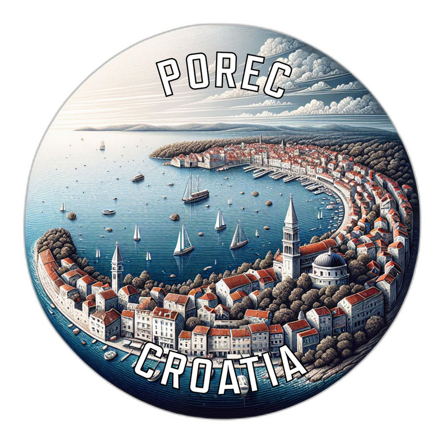 Porec Croatia Souvenir Die Cut Flat Magnet Image 1