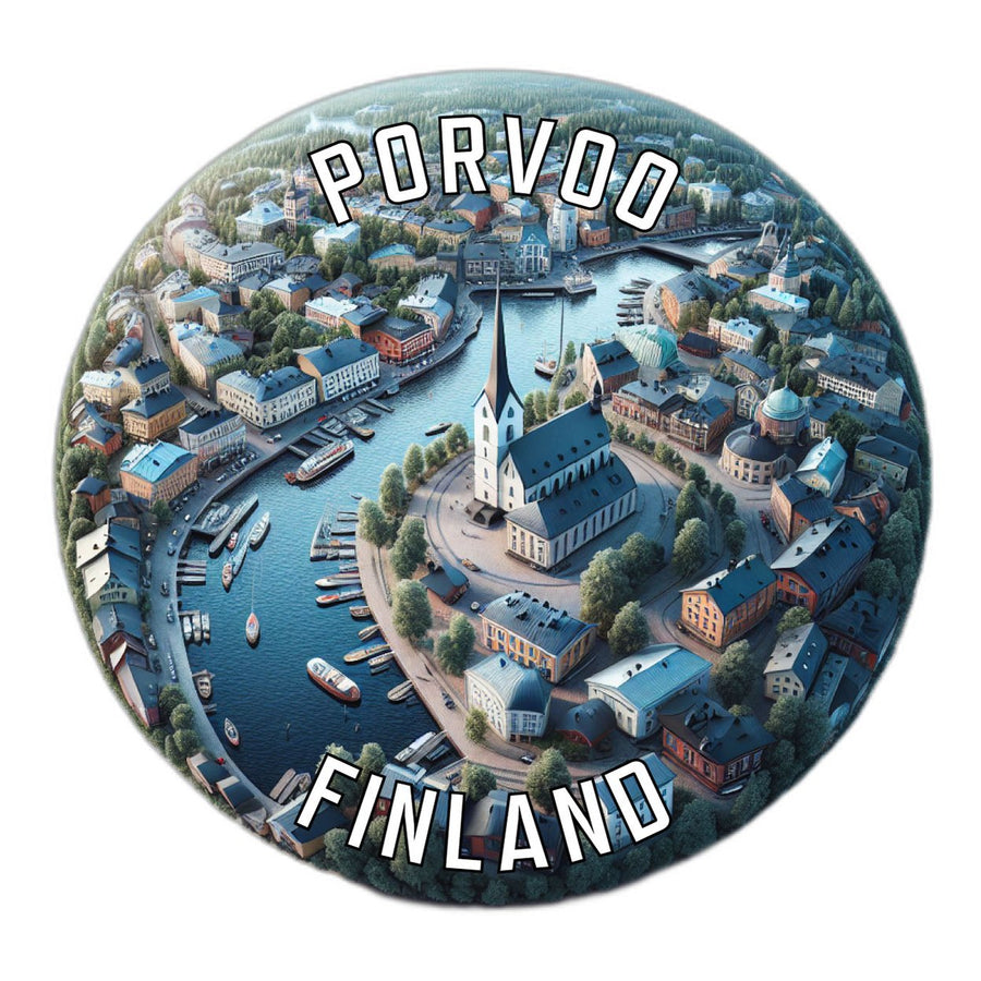 Porvoo Finland Souvenir Die Cut Flat Magnet Image 1