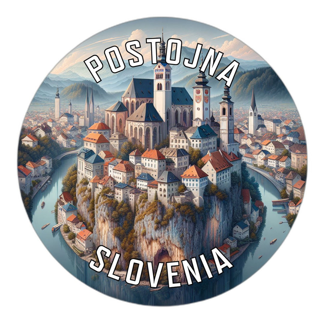 Postojna Slovenia Souvenir Die Cut Flat Magnet Image 1