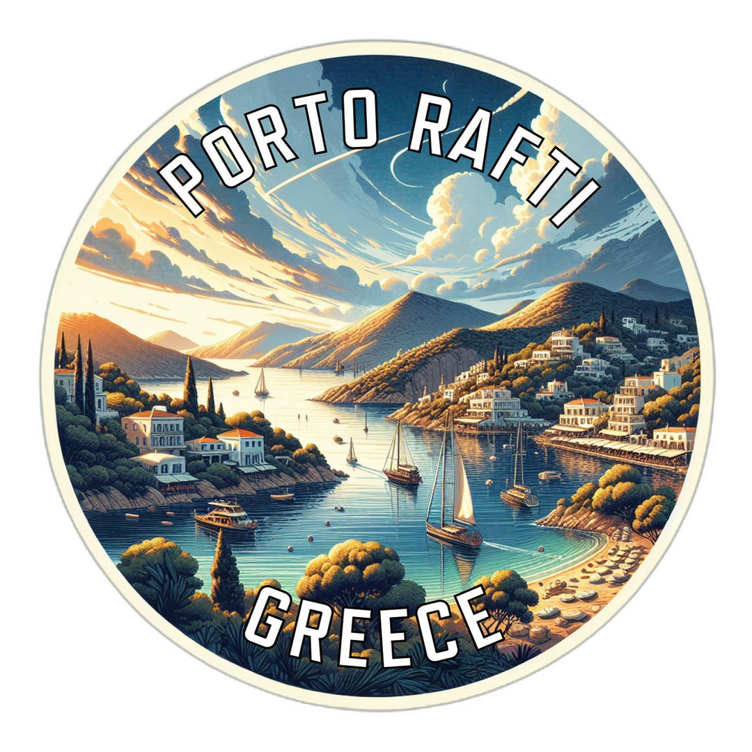 Porto Rafti Greece Souvenir Die Cut Flat Magnet Image 1