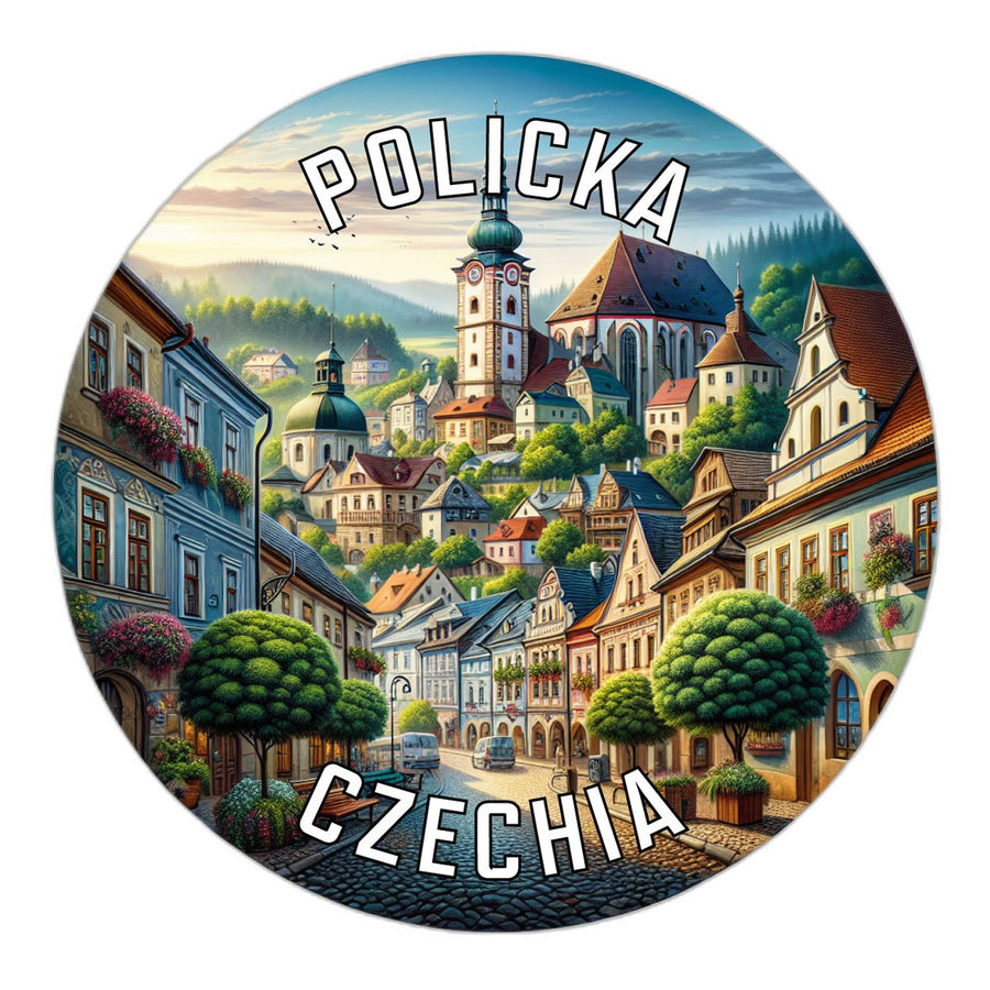 Policka Czechia Souvenir Die Cut Flat Magnet Image 1