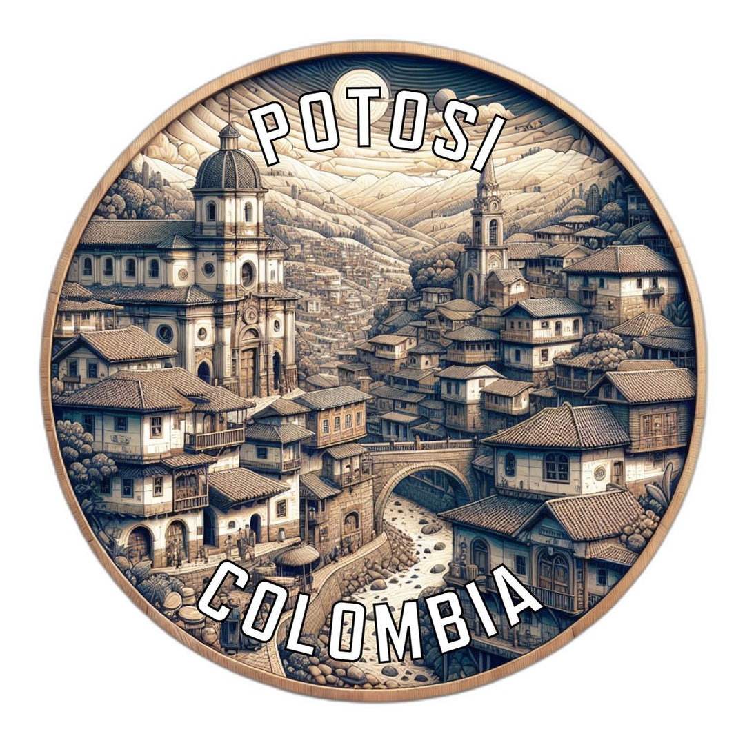 Potosi Colombia Souvenir Die Cut Flat Magnet Image 1