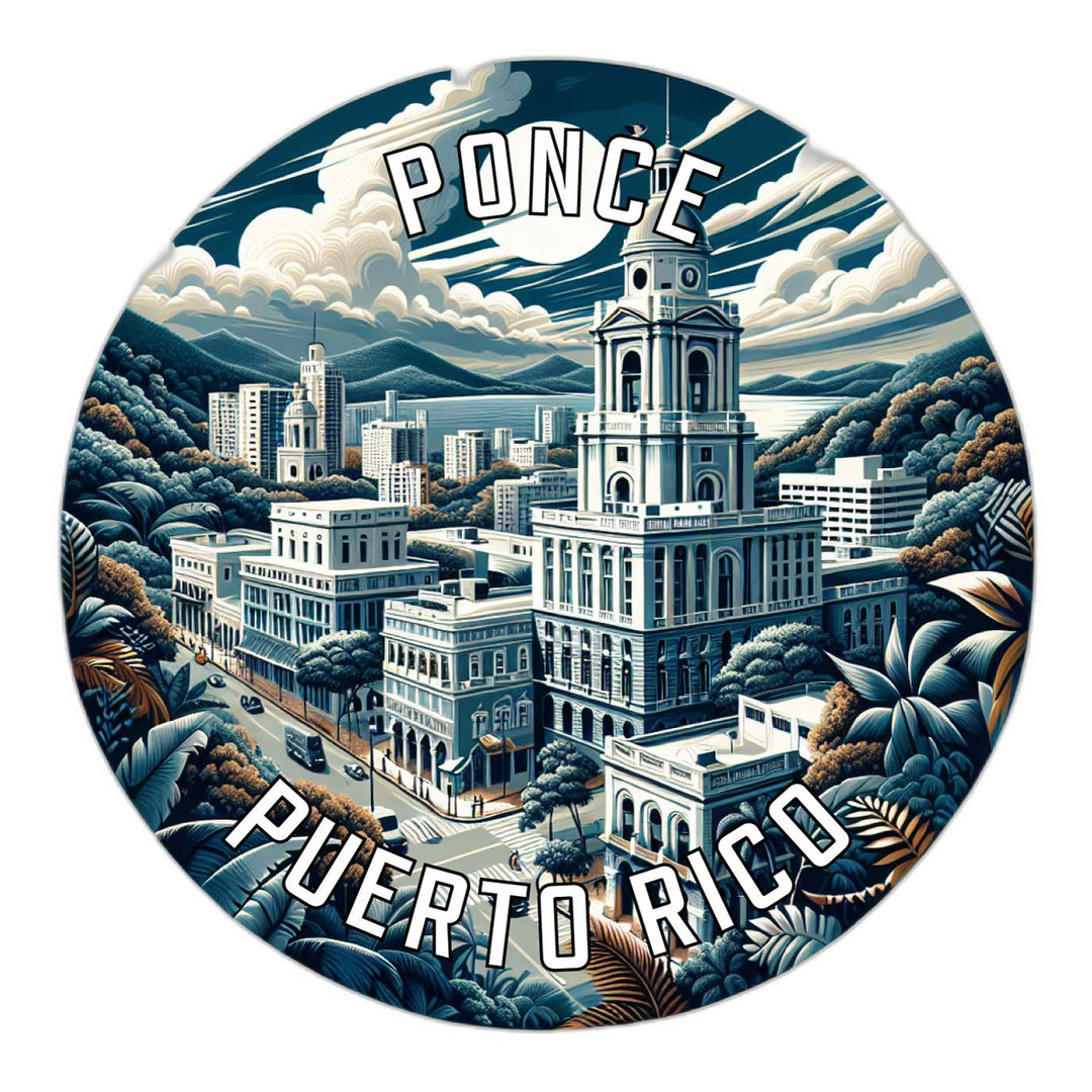 Ponce Puerto Rico Souvenir Die Cut Flat Magnet Image 1