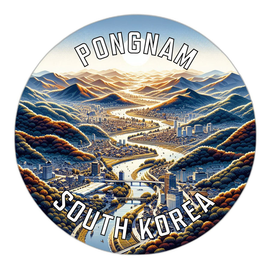 Pongnam Korea South Souvenir Die Cut Flat Magnet Image 1