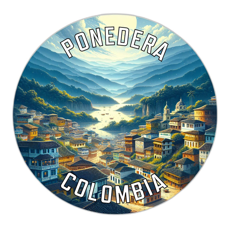 Ponedera Colombia Souvenir Die Cut Flat Magnet Image 1