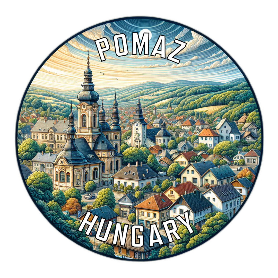 Pomaz Hungary Souvenir Die Cut Flat Magnet Image 1