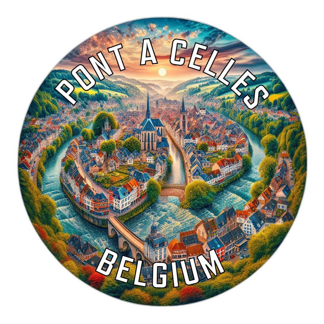 Pont a Celles Belgium Souvenir Die Cut Flat Magnet Image 1