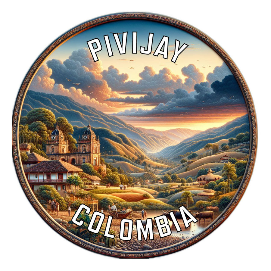 Pivijay Colombia Souvenir Die Cut Flat Magnet Image 1