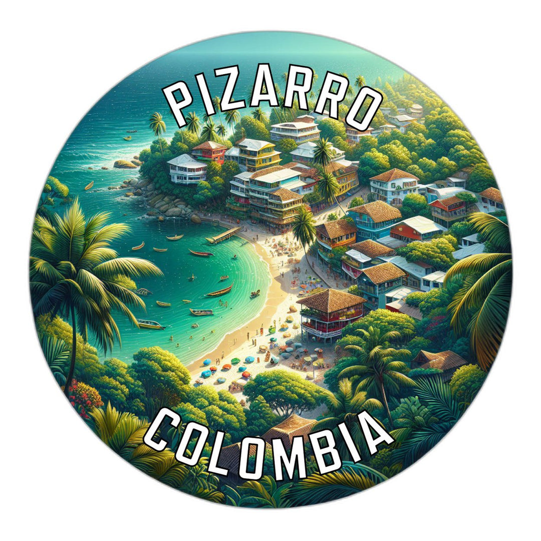 Pizarro Colombia Souvenir Die Cut Flat Magnet Image 1