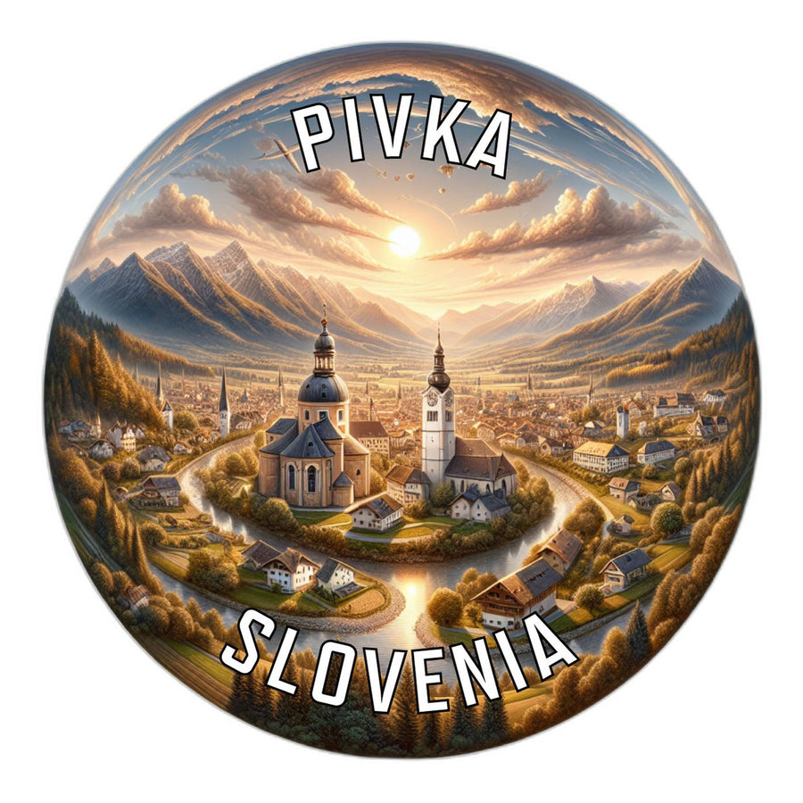 Pivka Slovenia Souvenir Die Cut Flat Magnet Image 1