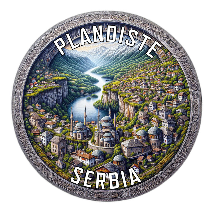 Plandiste Serbia Souvenir Die Cut Flat Magnet Image 1