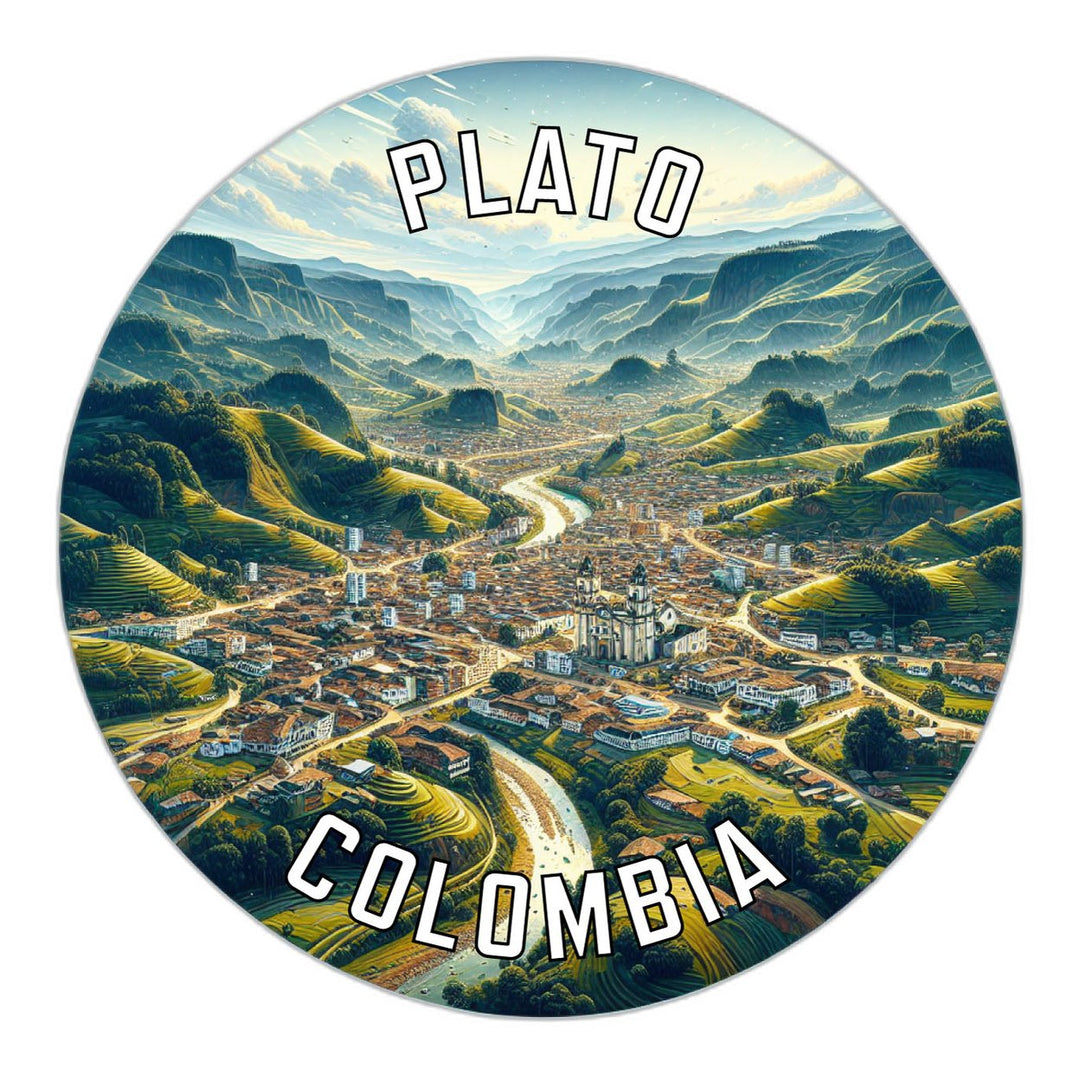 Plato Colombia Souvenir Die Cut Flat Magnet Image 1