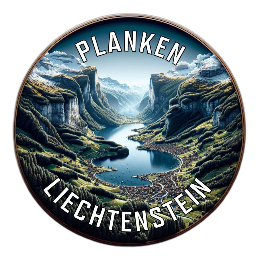 Planken Liechtenstein Souvenir Die Cut Flat Magnet Image 1