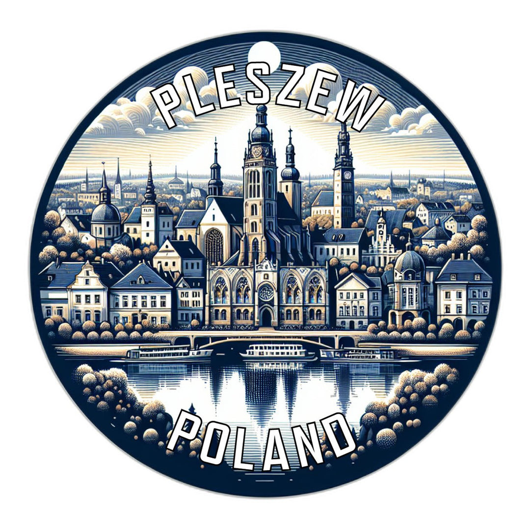 Pleszew Poland Souvenir Die Cut Flat Magnet Image 1