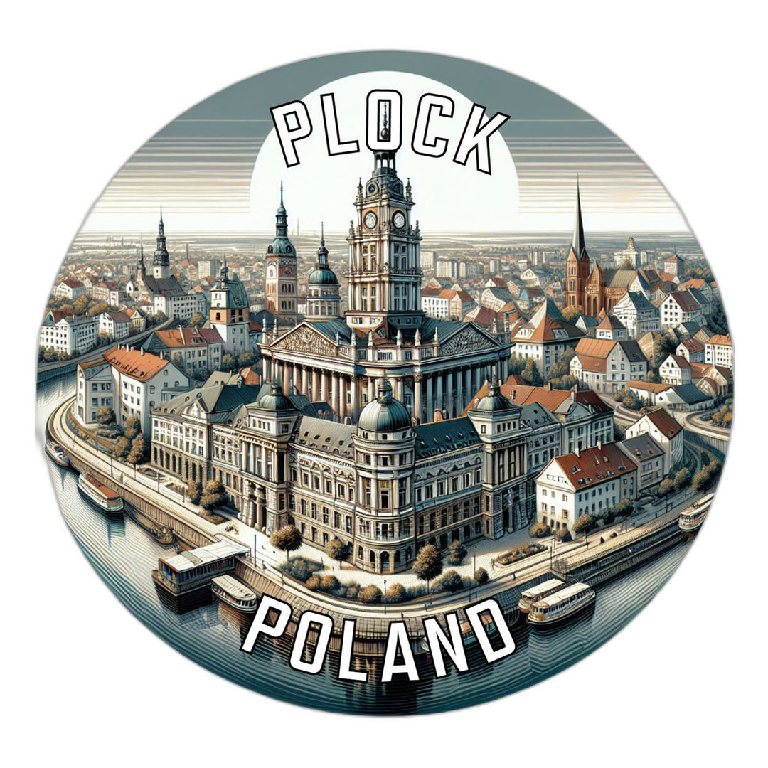 Plock Poland Souvenir Die Cut Flat Magnet Image 1