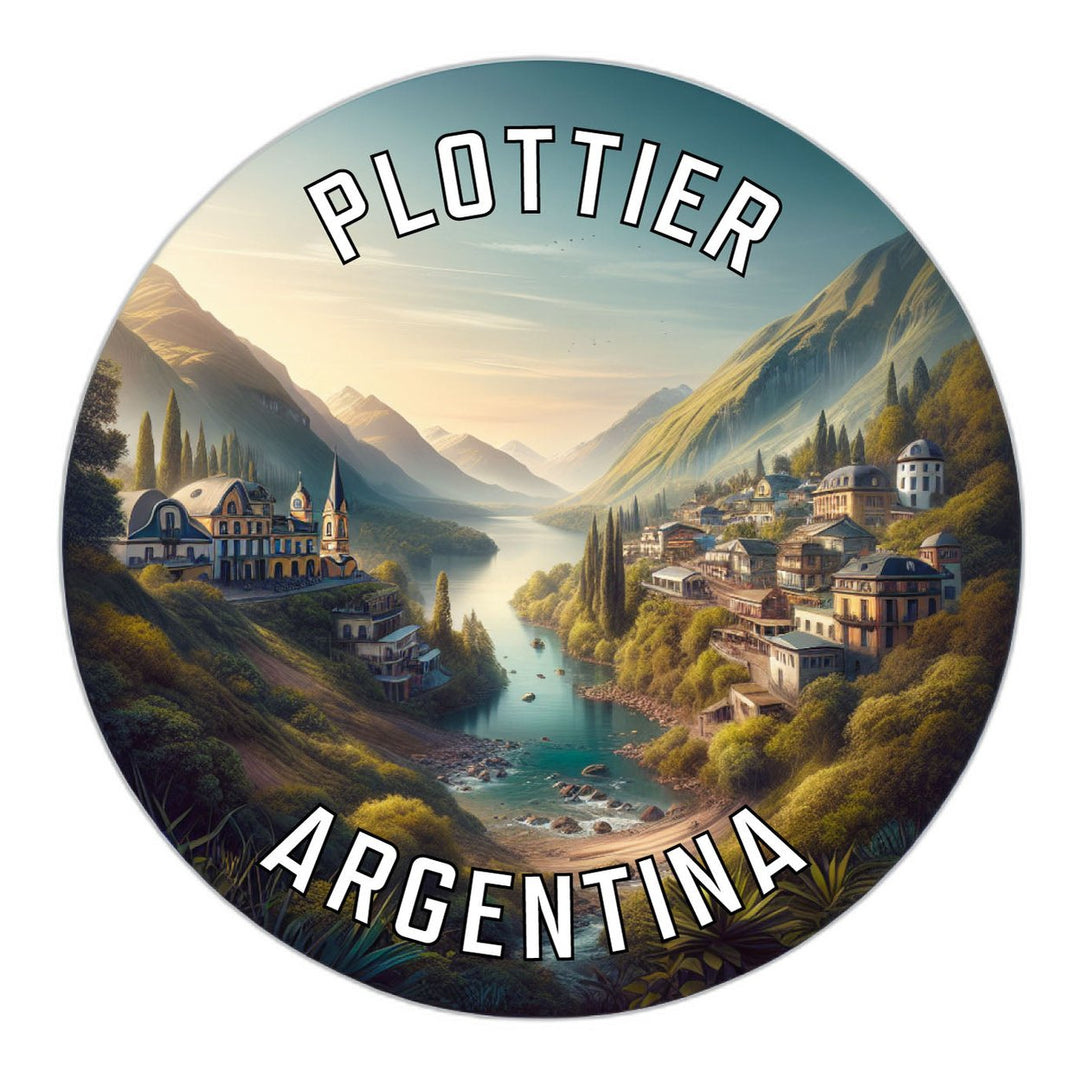 Plottier Argentina Souvenir Die Cut Flat Magnet Image 1