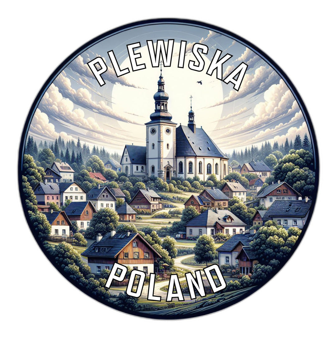 Plewiska Poland Souvenir Die Cut Flat Magnet Image 1