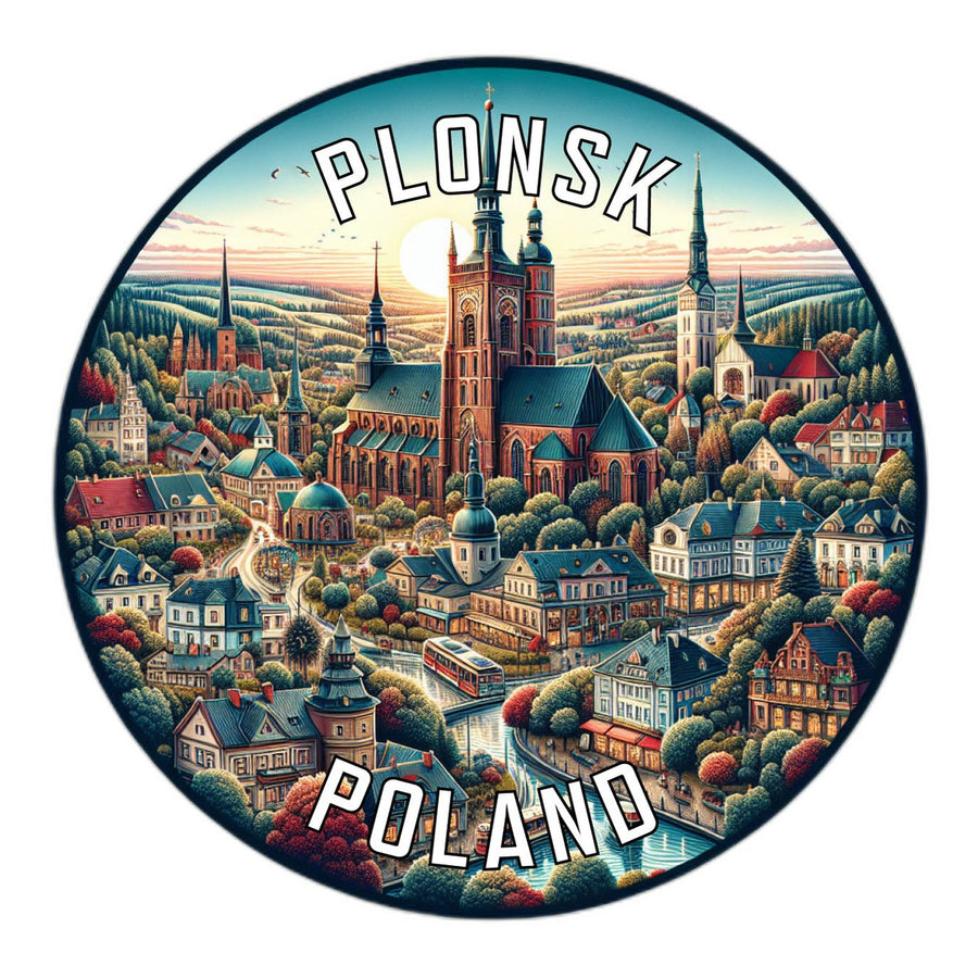 Plonsk Poland Souvenir Die Cut Flat Magnet Image 1