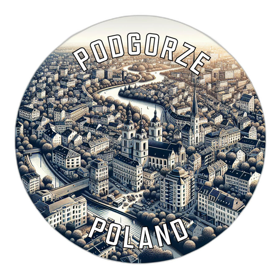 Podgorze Poland Souvenir Die Cut Flat Magnet Image 1