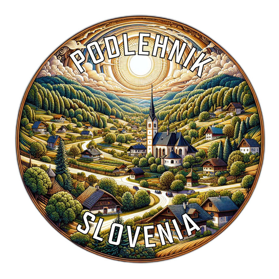 Podlehnik Slovenia Souvenir Die Cut Flat Magnet Image 1