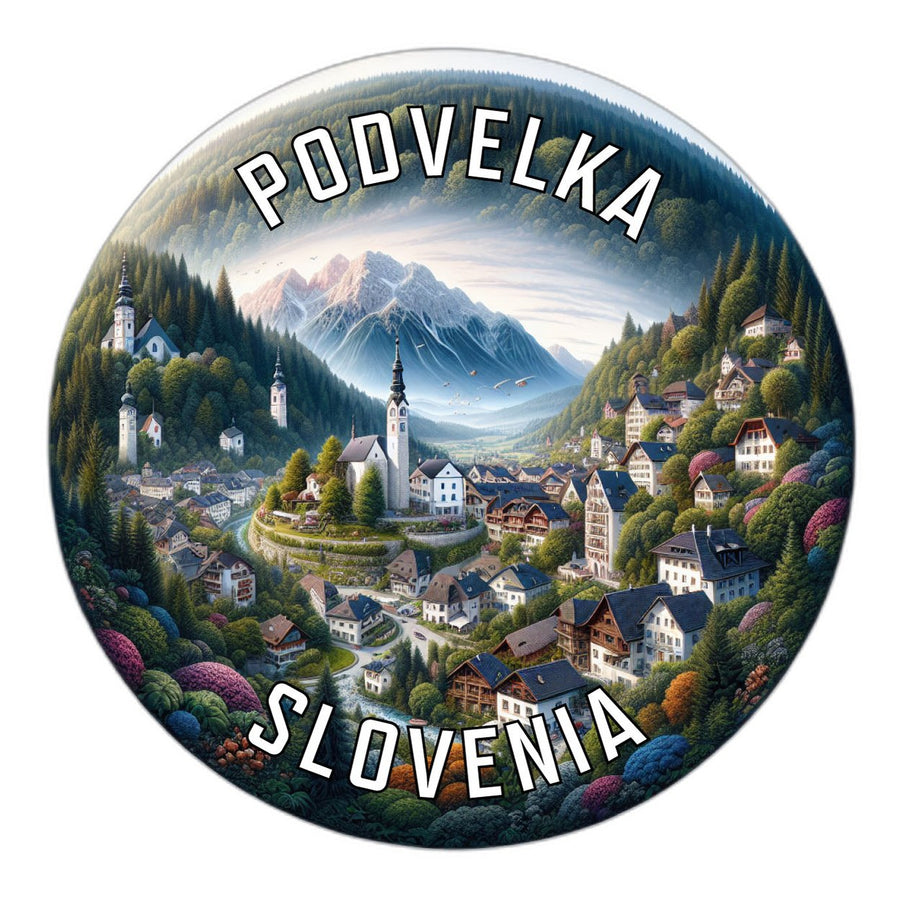 Podvelka Slovenia Souvenir Die Cut Flat Magnet Image 1