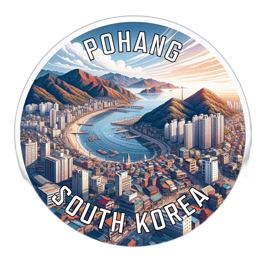 Pohang Korea South Souvenir Die Cut Flat Magnet Image 1