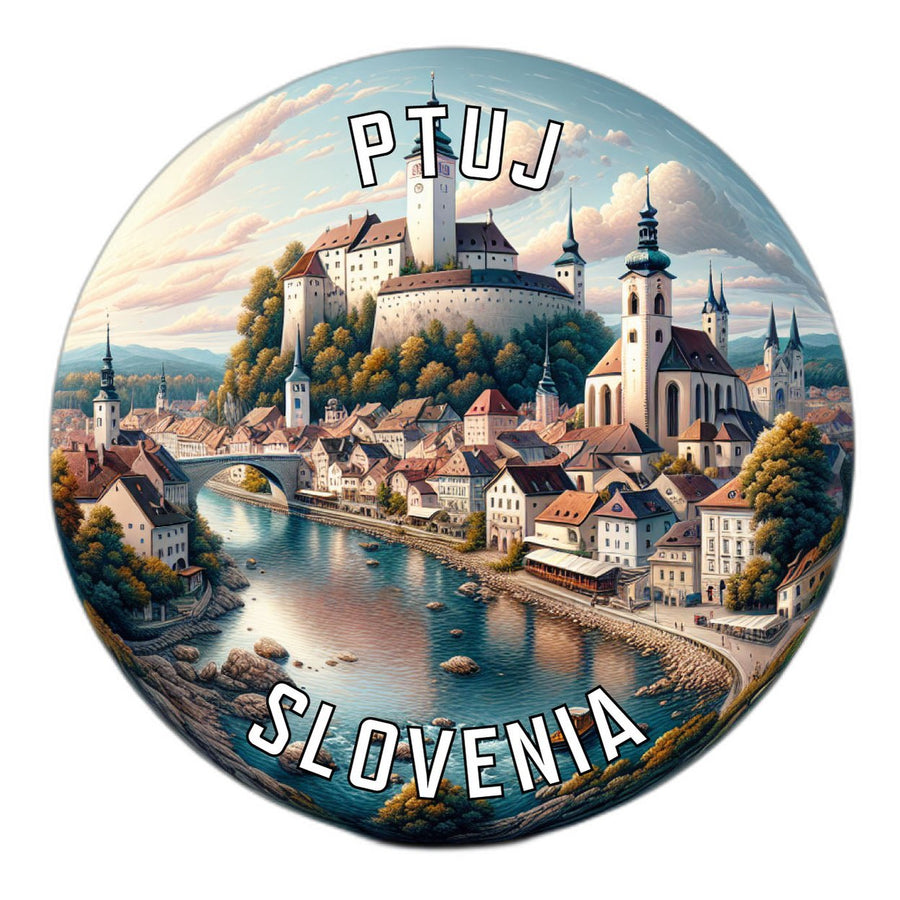 Ptuj Slovenia Souvenir Die Cut Flat Magnet Image 1