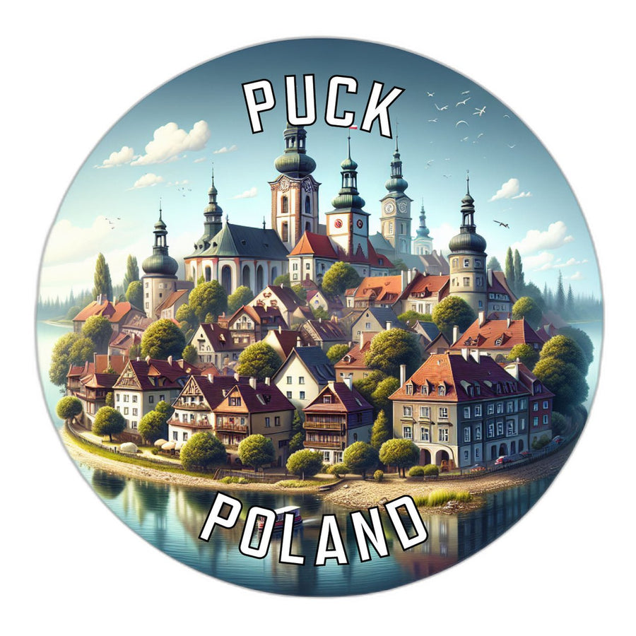 Puck Poland Souvenir Die Cut Flat Magnet Image 1