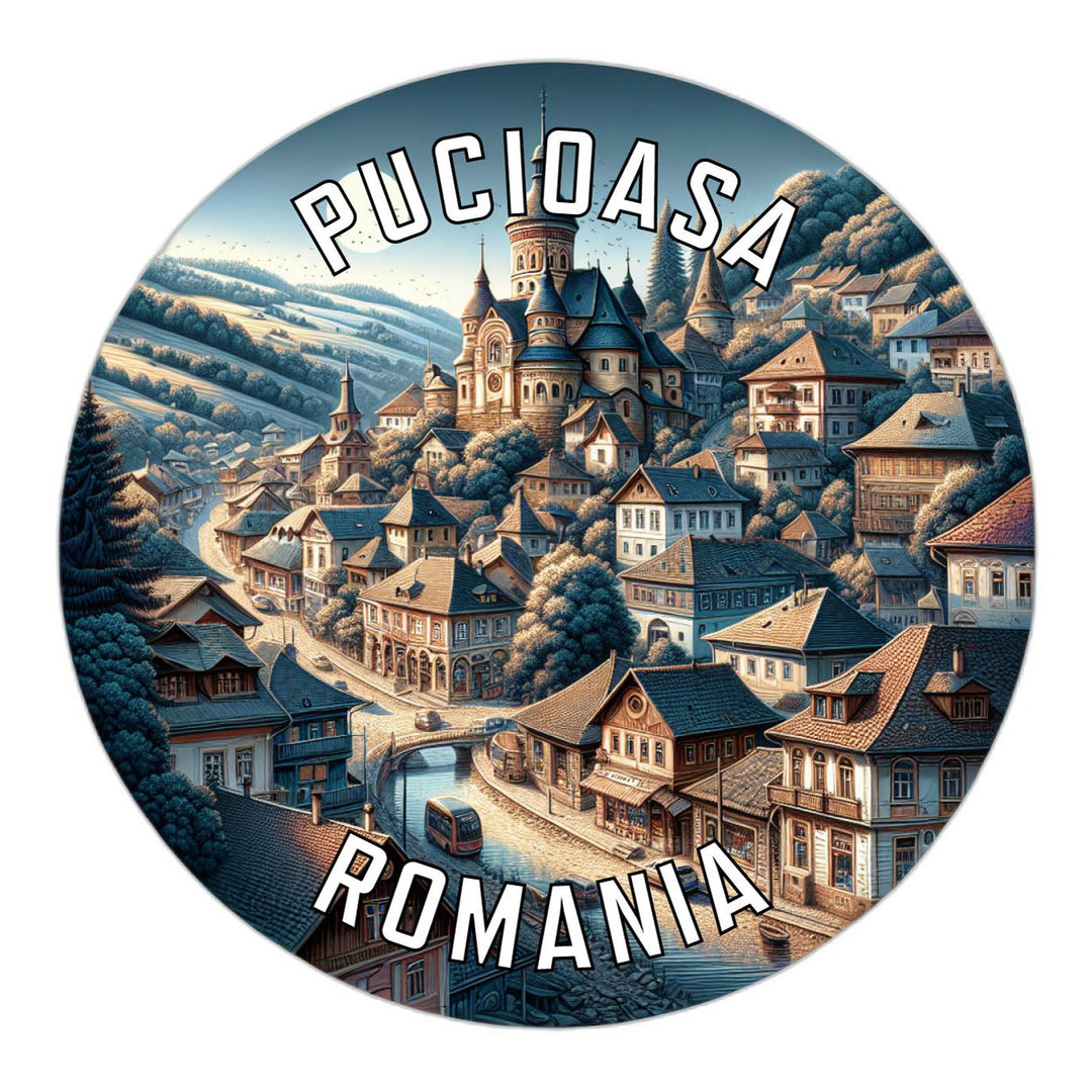 Pucioasa Romania Souvenir Die Cut Flat Magnet Image 1