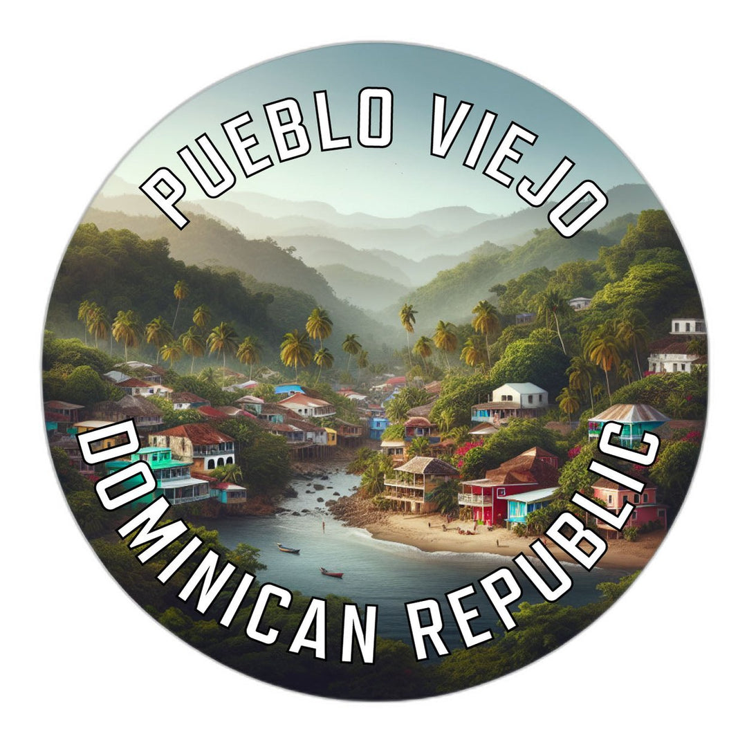 Pueblo Viejo Dominican Republic Souvenir Die Cut Flat Magnet Image 1