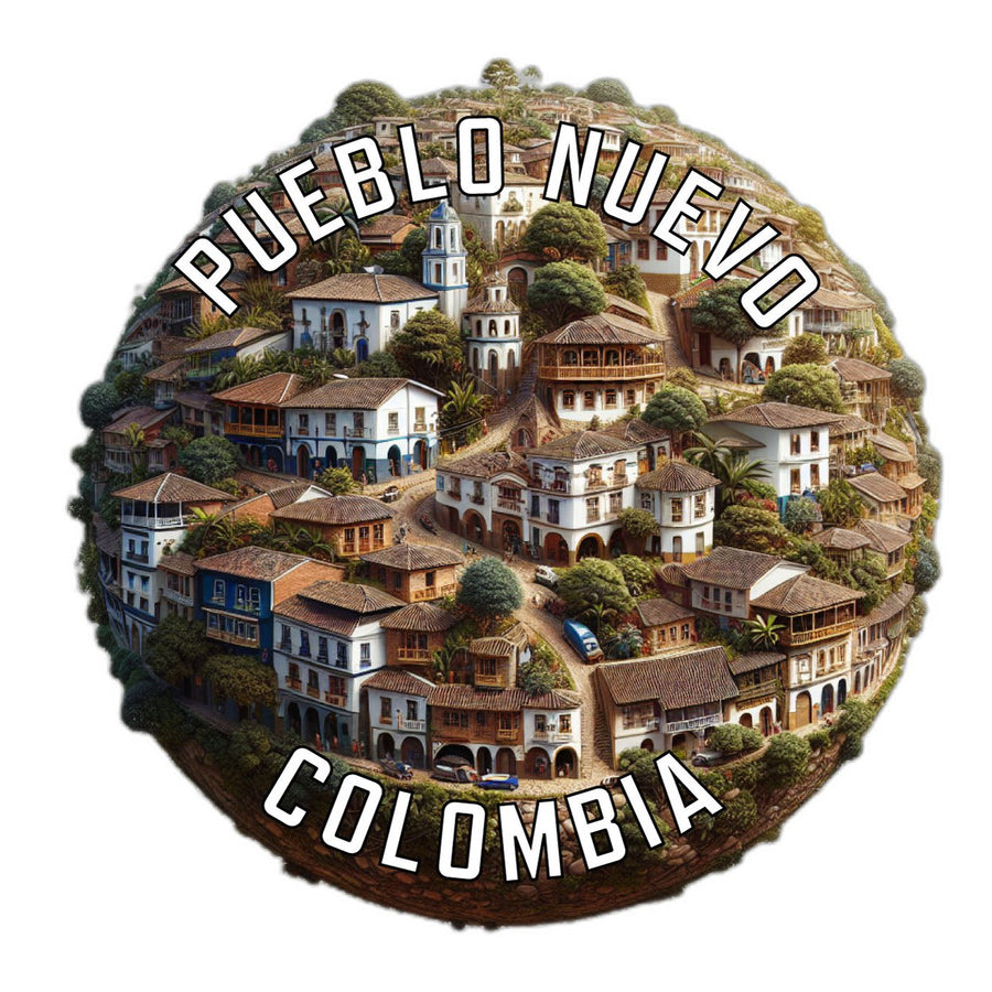 Pueblo Nuevo Colombia Souvenir Die Cut Flat Magnet Image 1