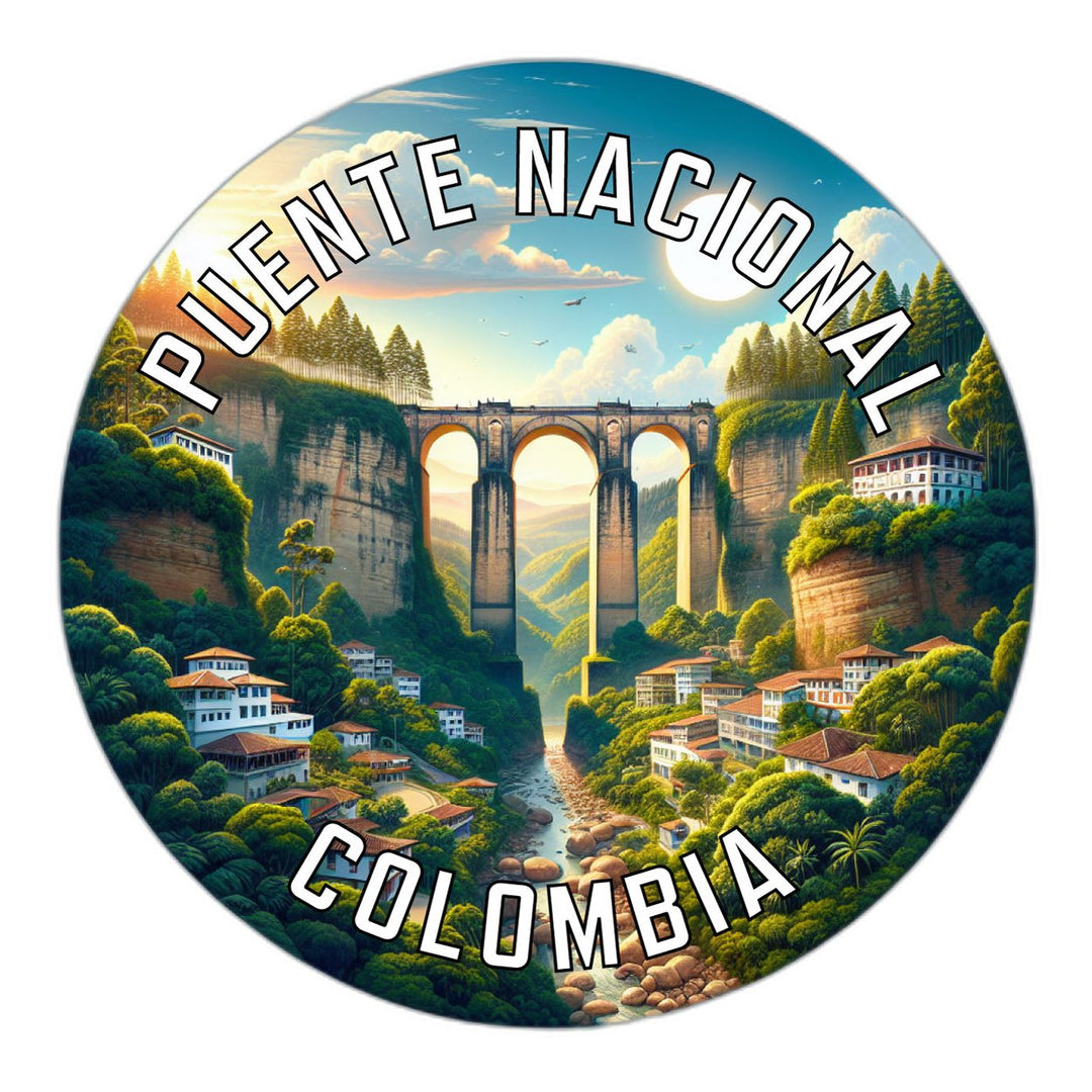 Puente Nacional Colombia Souvenir Die Cut Flat Magnet Image 1