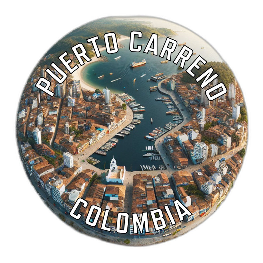 Puerto Carreno Colombia Souvenir Die Cut Flat Magnet Image 1