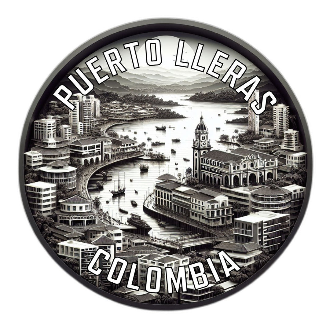 Puerto Lleras Colombia Souvenir Die Cut Flat Magnet Image 1