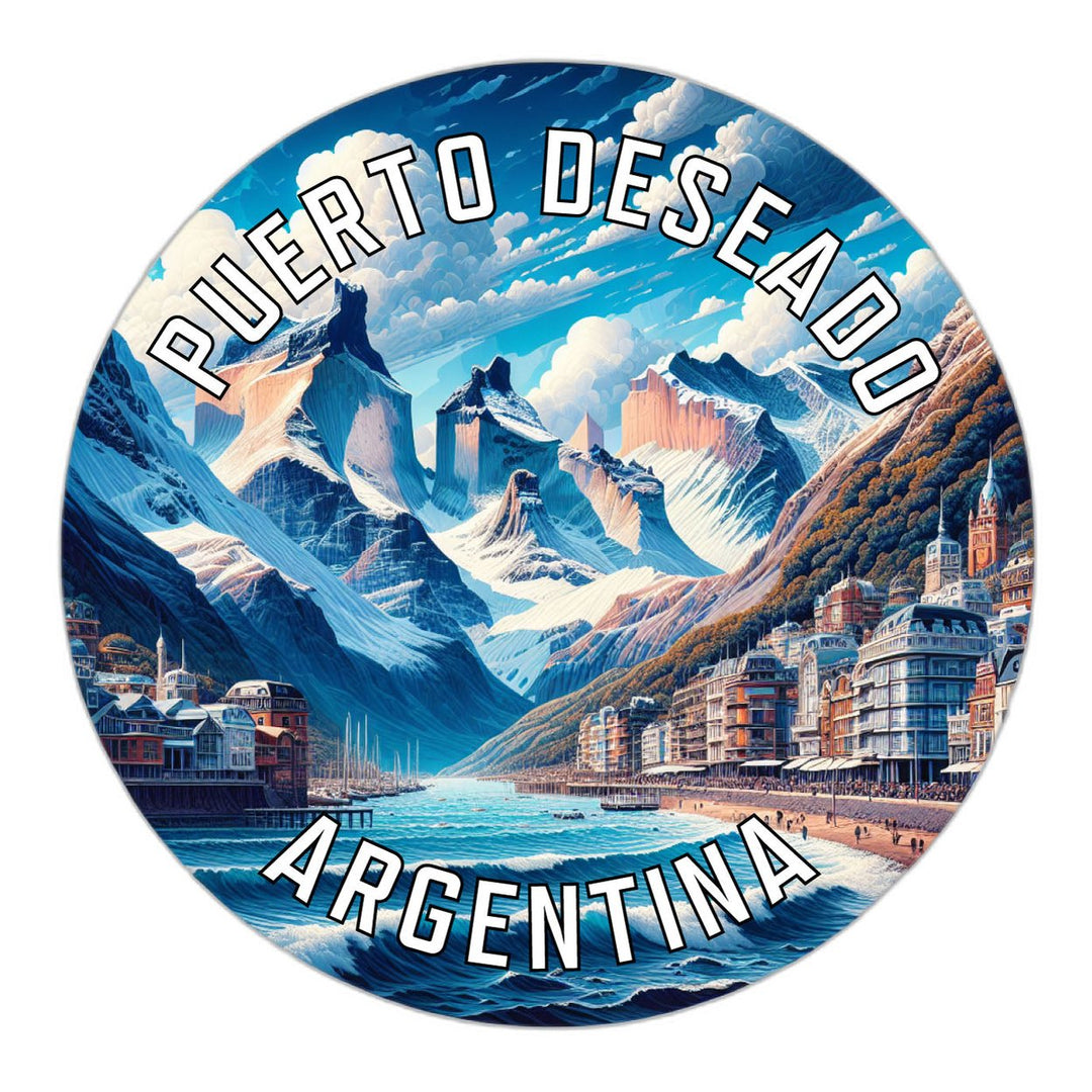 Puerto Deseado Argentina Souvenir Die Cut Flat Magnet Image 1