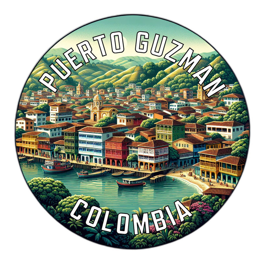 Puerto Guzman Colombia Souvenir Die Cut Flat Magnet Image 1