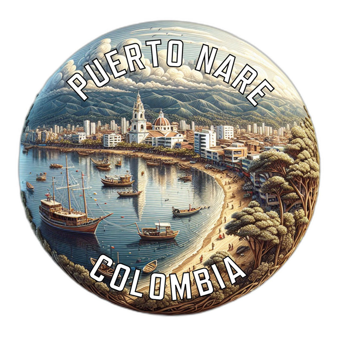 Puerto Nare Colombia Souvenir Die Cut Flat Magnet Image 1