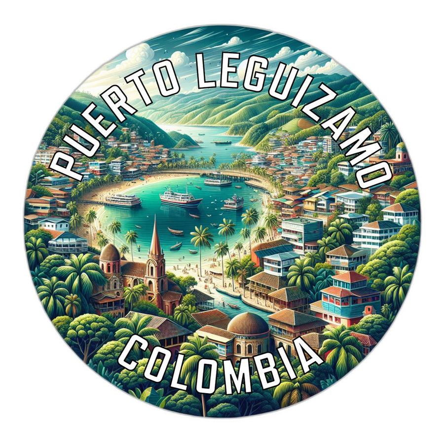 Puerto Leguizamo Colombia Souvenir Die Cut Flat Magnet Image 1