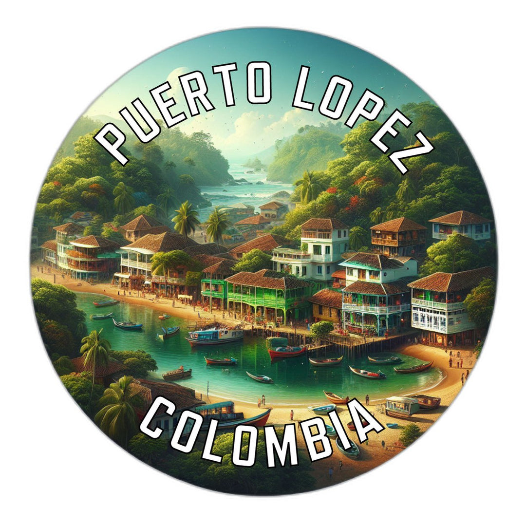 Puerto Lopez Colombia Souvenir Die Cut Flat Magnet Image 1