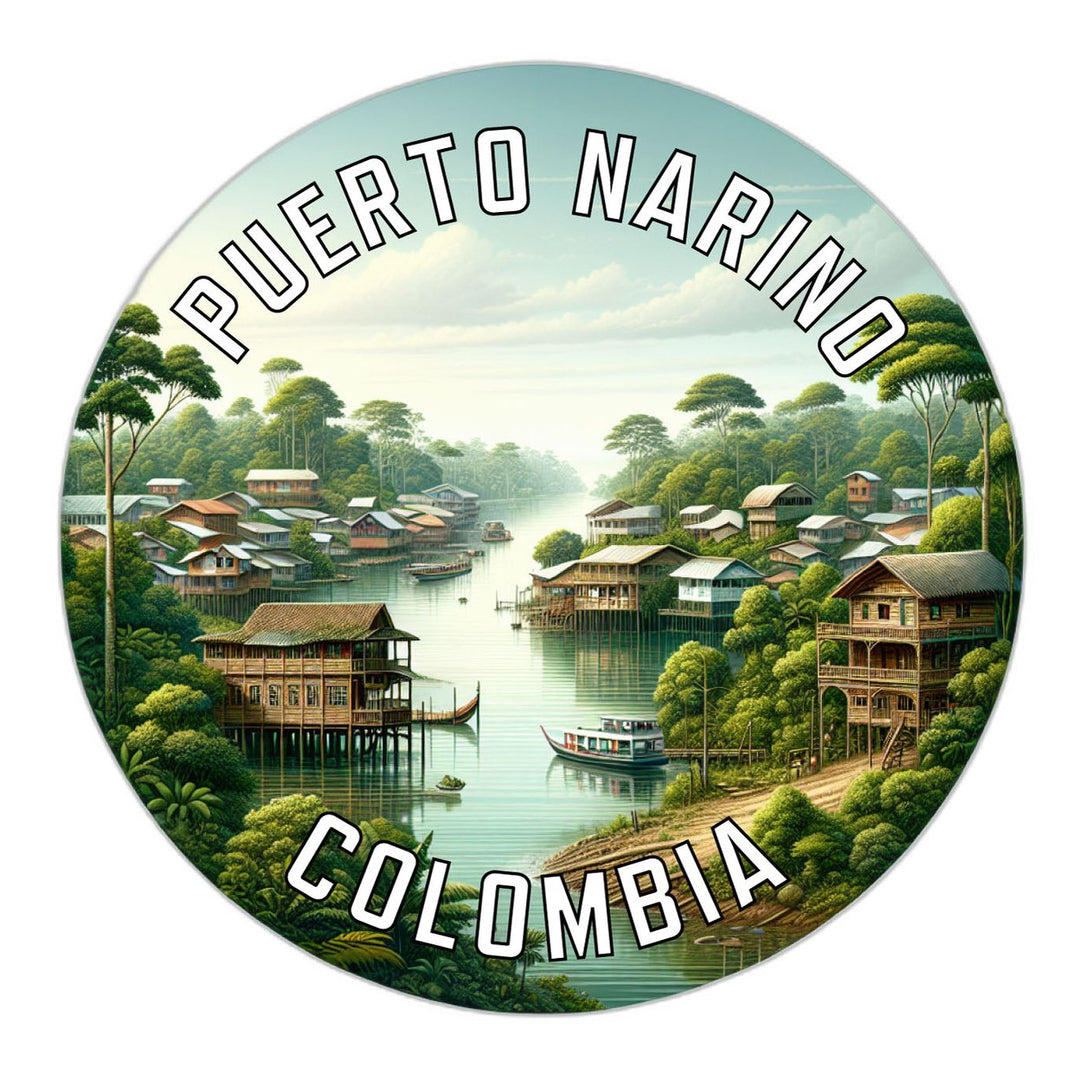 Puerto Narino Colombia Souvenir Die Cut Flat Magnet Image 1