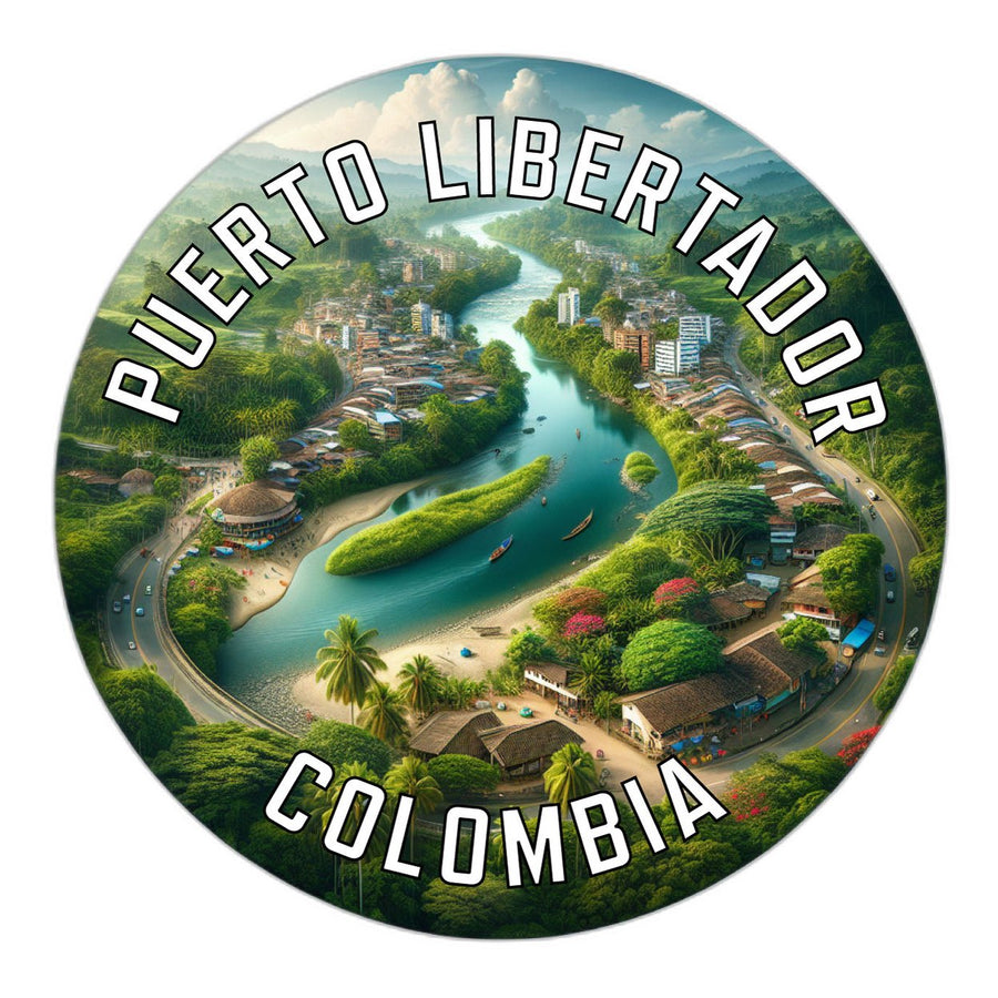 Puerto Libertador Colombia Souvenir Die Cut Flat Magnet Image 1