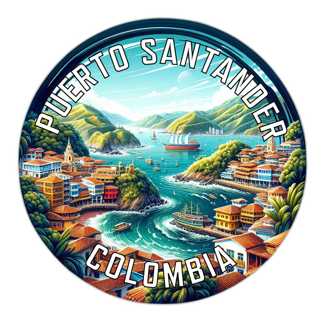 Puerto Santander Colombia Souvenir Die Cut Flat Magnet Image 1