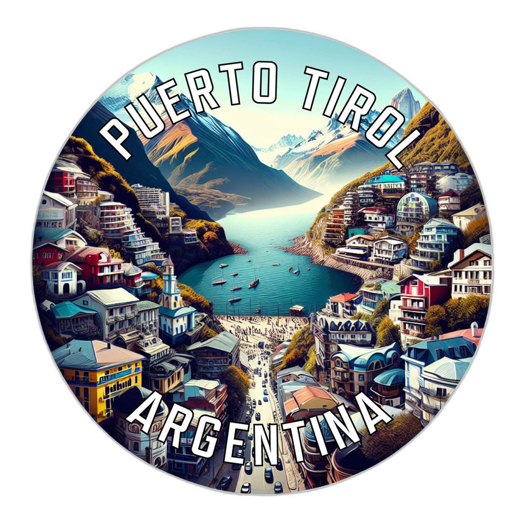 Puerto Tirol Argentina Souvenir Die Cut Flat Magnet Image 1