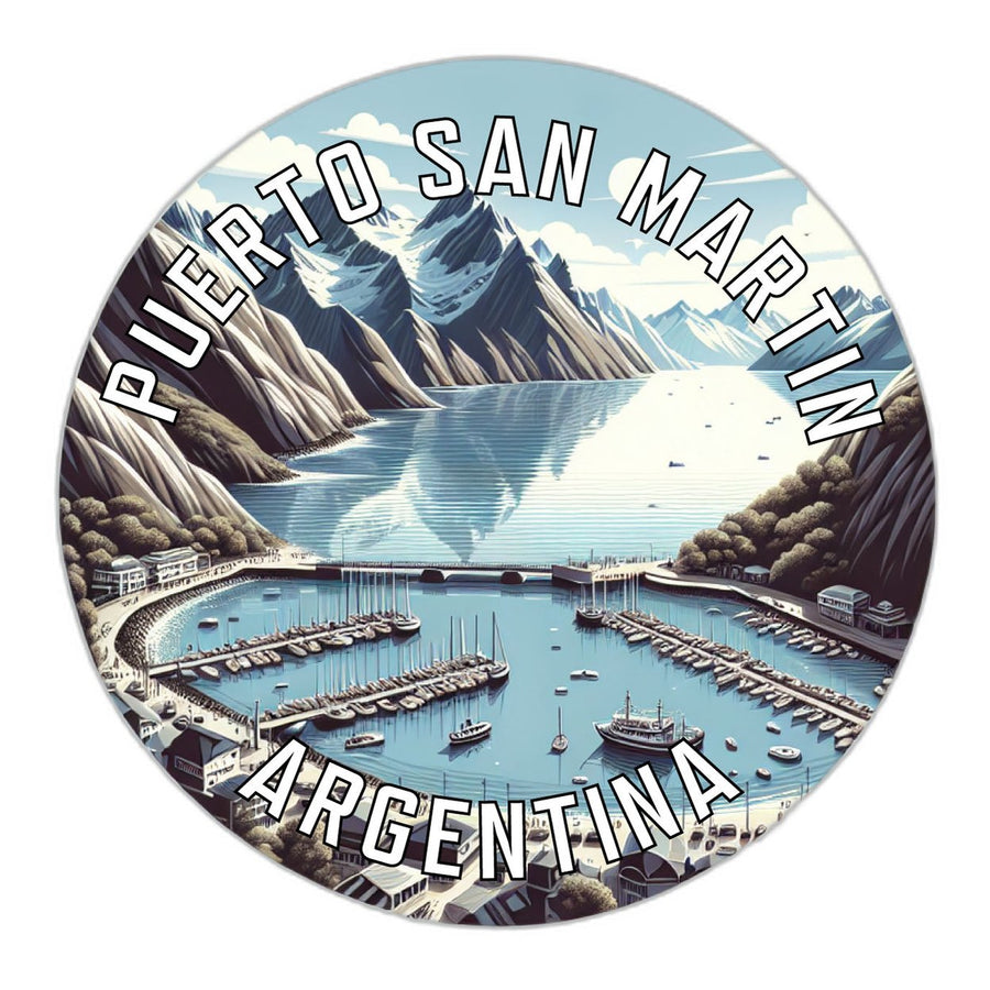 Puerto San Martin Argentina Souvenir Die Cut Flat Magnet Image 1